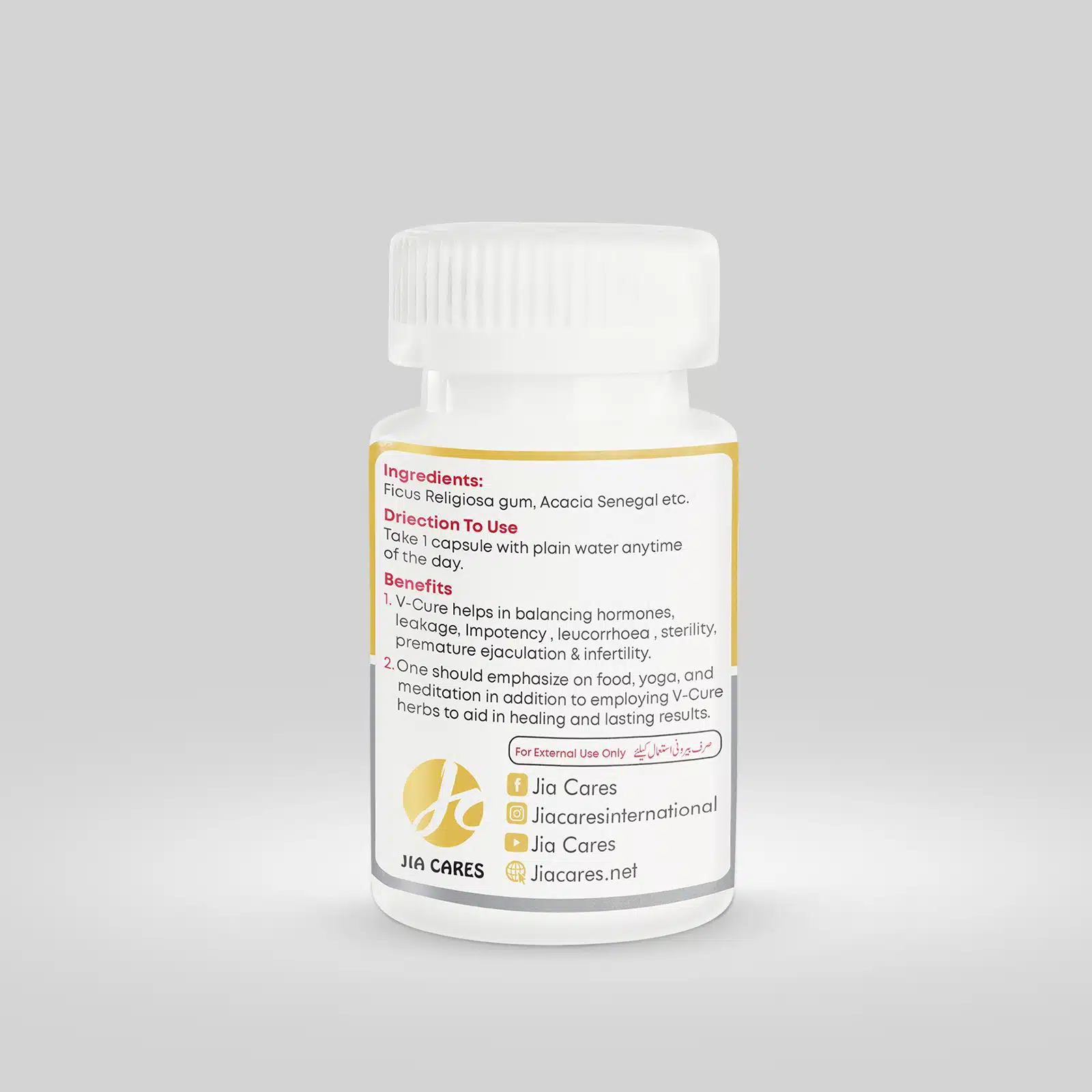 Jia Cares Ravida V-Cure 50 Capsules Unisex - Image 2